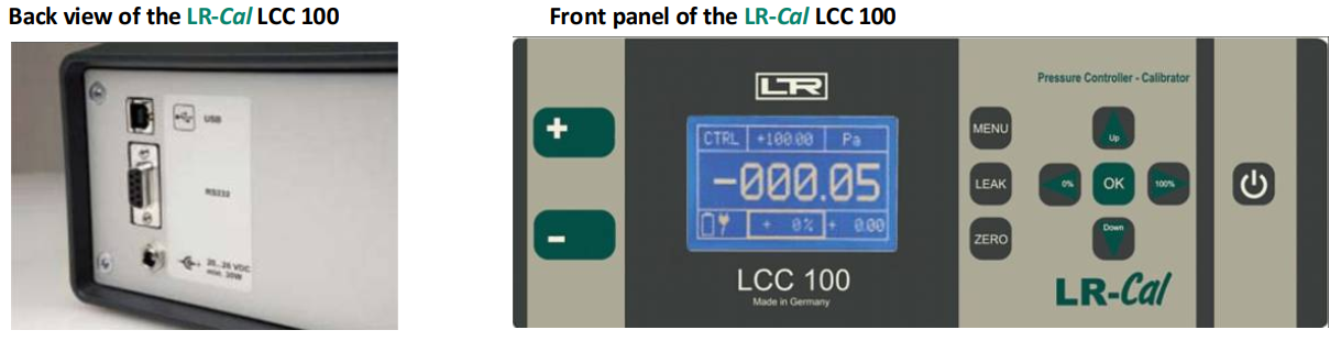 LCC100 panel Leitenberger Pressure Controller