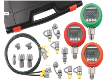 Leitenberger Calibration digital pressure gauge kit with pump DM80