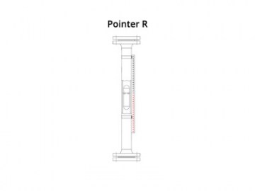 Magnetic Level Gauge Pointer R with two process connections at the end of the level gauge, this type is suitable for mounting between two pipelines.
